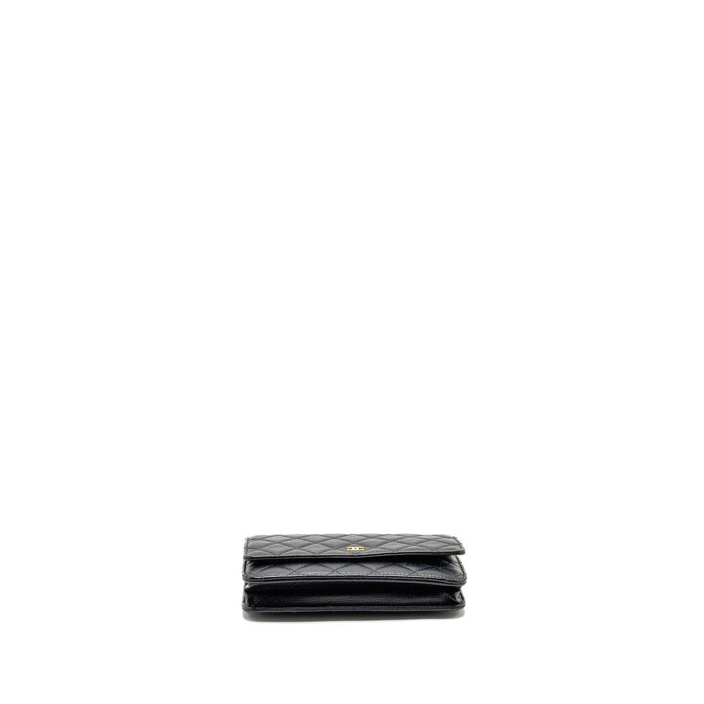 CHANEL CLASSIC WALLET ON CHAIN CAVIAR BLACK GHW