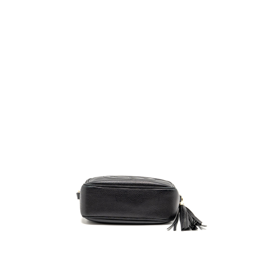 GUCCI SOHO DISCO CAMERA CROSSBODY BAG CALFSKIN BLACK LGHW