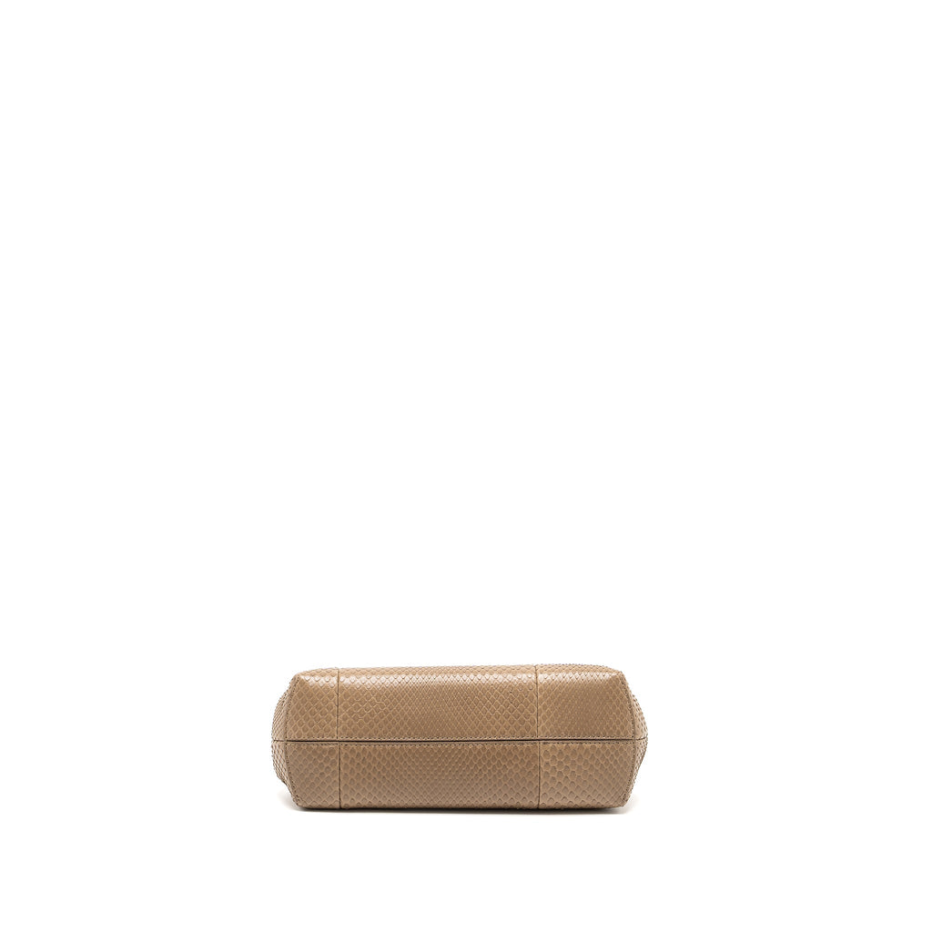 FENDI FIRST SMALL BAG PYTHON BEIGE GHW