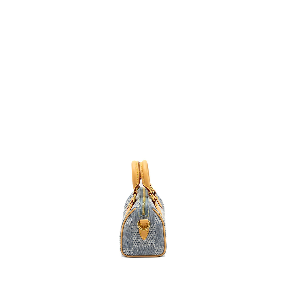 LOUIS VUITTON SPEEDY 18 BANDOULIERE DEMIER DENIM CANVAS GHW