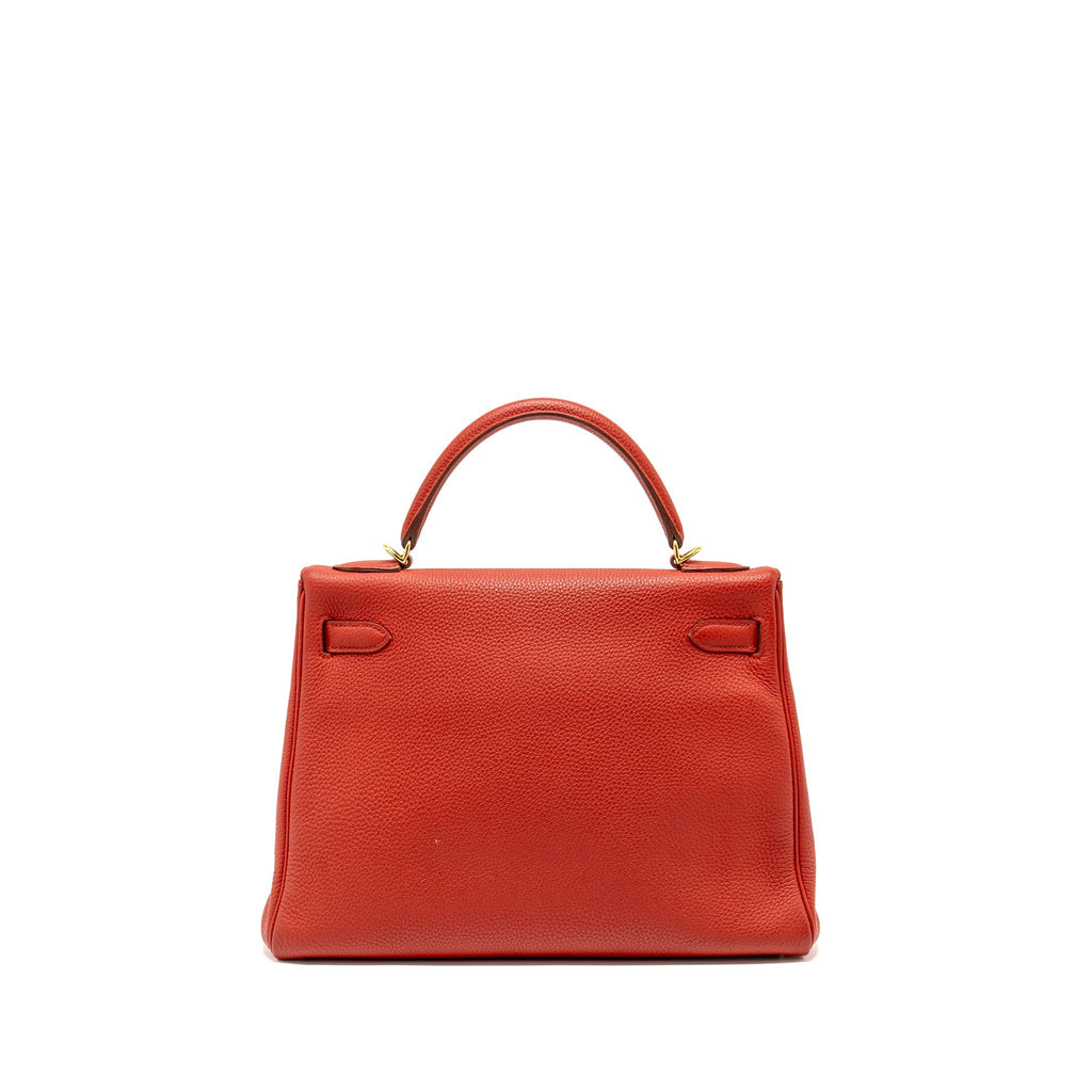 HERMES KELLY 32 TOGO 5E VERMILLION GHW