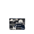 CHANEL COCO PRINTED MEDIUM 2.55 REISSUE O-CASE POUCH FABRIC BLACK/WHITE RUTHENIUM SHW