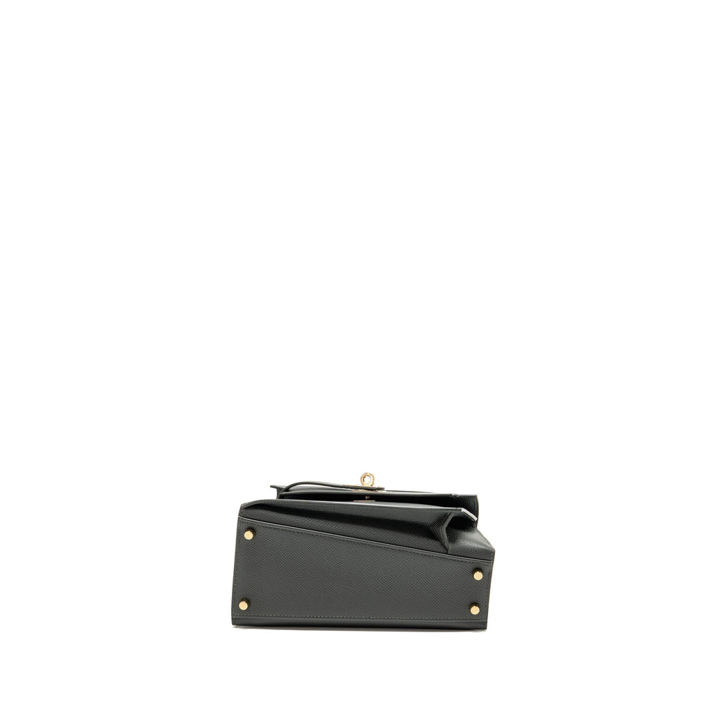 HERMES KELLY SELLIER EN DESORDRE 20 EPSOM VERT MANGROVE LGHW