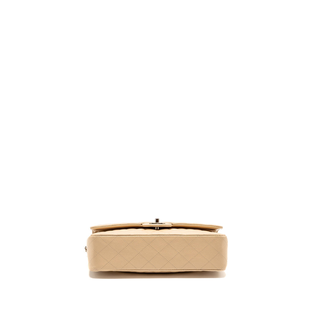 CHANEL MEDIUM CLASSIC DOUBLE FLAP BAG CAVIAR BEIGE LGHW