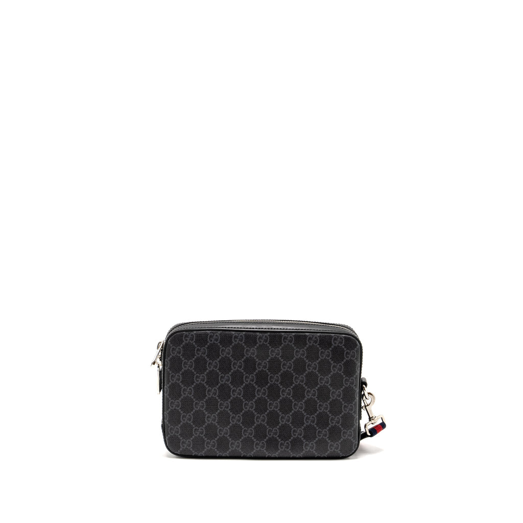 GUCCI POUCH GG SUPREME CANVAS BLACK SHW