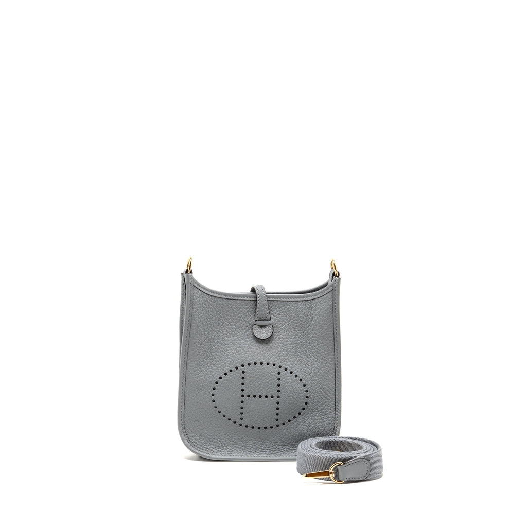 HERMES MINI EVELYNE CLEMENCE GRIS PANTIN LGHW