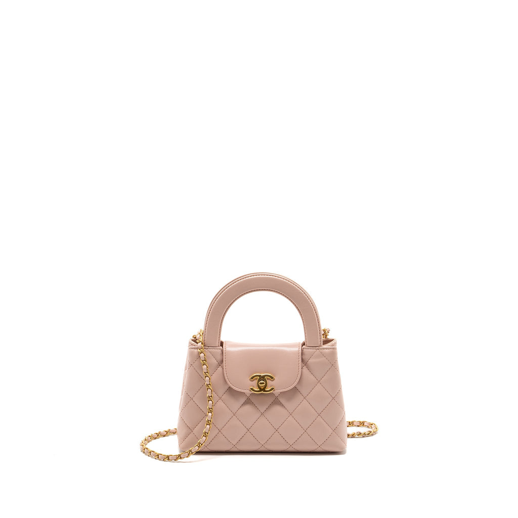 CHANEL 23K MINI SHOPPING TOTE / KELLY BAG CALFSKIN PINK GHW (MICROCHIP)