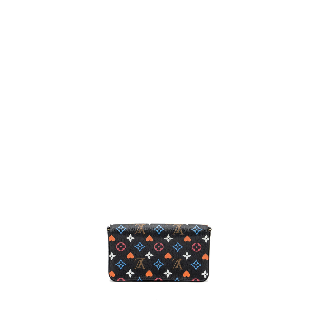LOUIS VUITTON FELICIE POCHETTE GAME ON LIMITED EDITION MONOGRAM CANVAS GHW