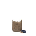 HERMES MINI EVELYN CLEMENCE ETOUPE / BLUE INDIGO GHW