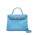 HERMES KELLY 35 EPSOM 7N BLUE CELESTE SHW