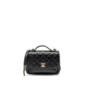 CHANEL MEDIUM BUSINESS AFFINITY CAVIAR BLACK LGHW (MICROCHIP)