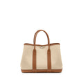 HERMES GARDEN PARTY 30 TOILE MILITARIES CANVAS / NEGONDA BETON / GOLD SHW