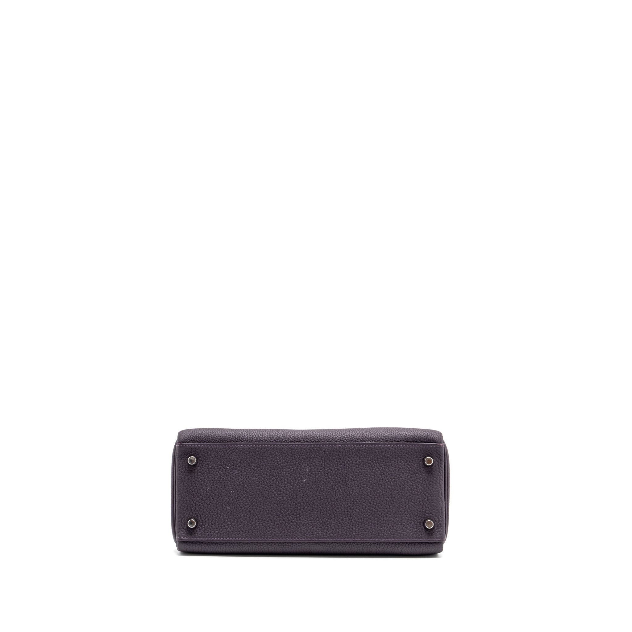HERMES KELLY 28 ALLIGATOR/TOGO 59 RAISIN SHW