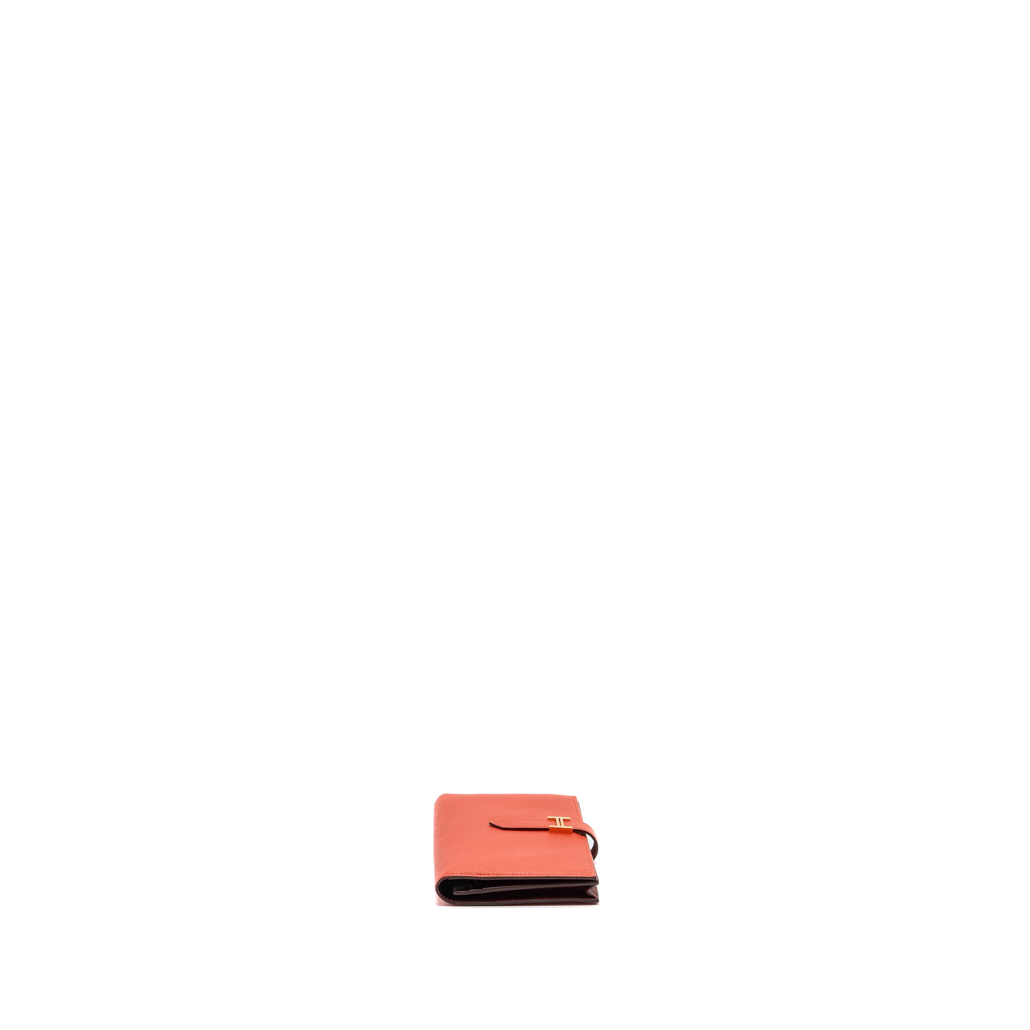 HERMES BEARN LONG WALLET EPSOM CAPUCINE/ ROUGE H GHW