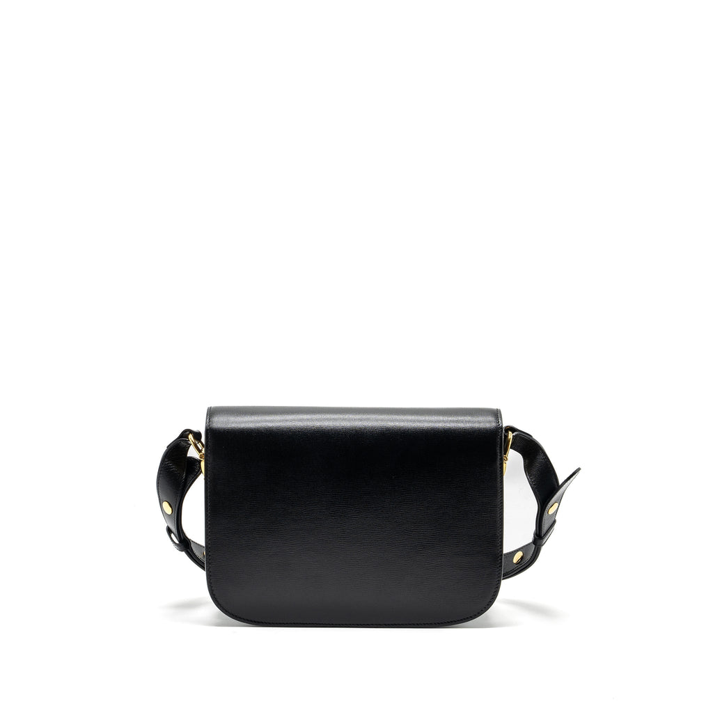 GUCCI HORSEBIT 1955 SHOULDER BAG LEATHER BLACK GHW