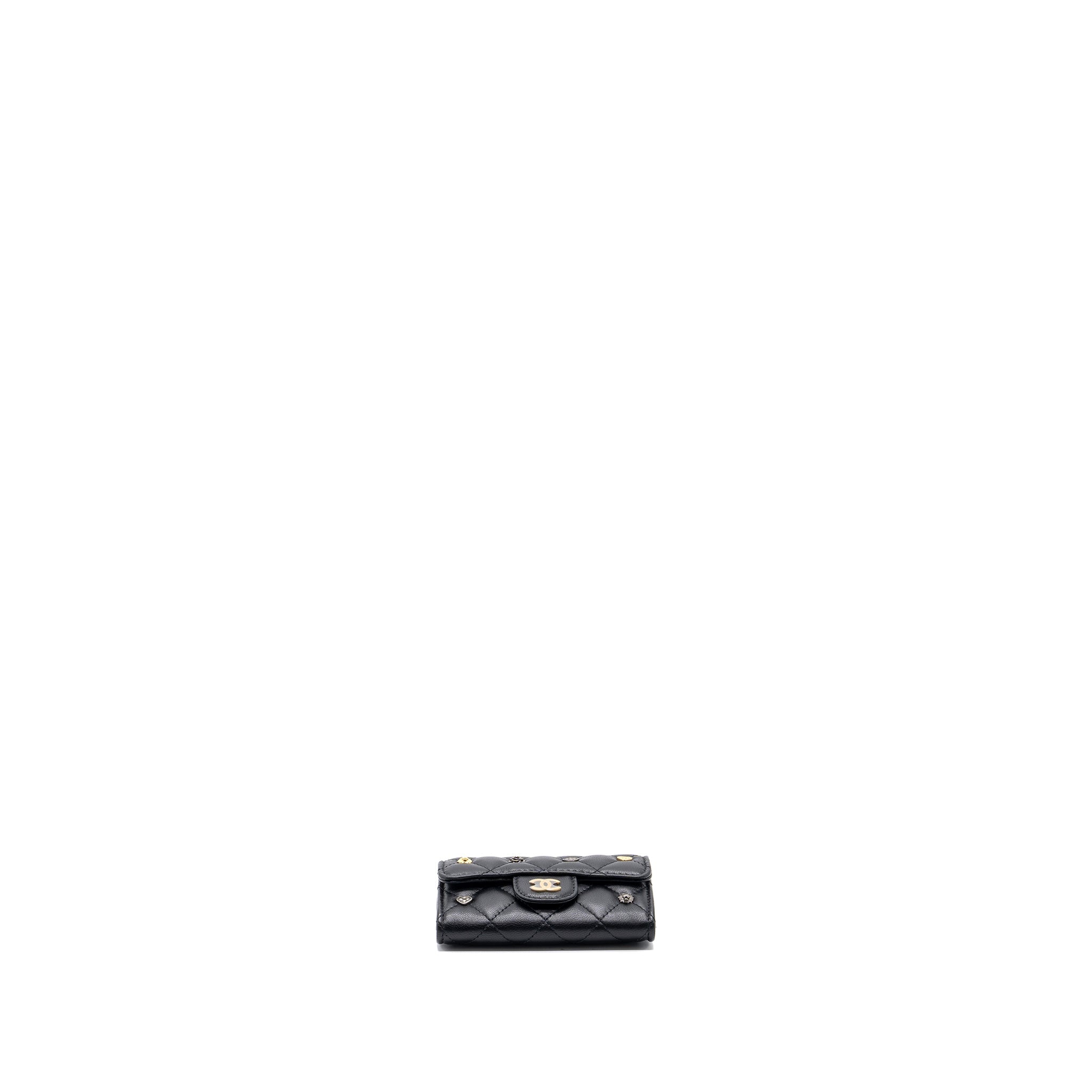 CHANEL 23B FLAP CARD HOLDER LAMBSKIN GHW(MICROCHIP)