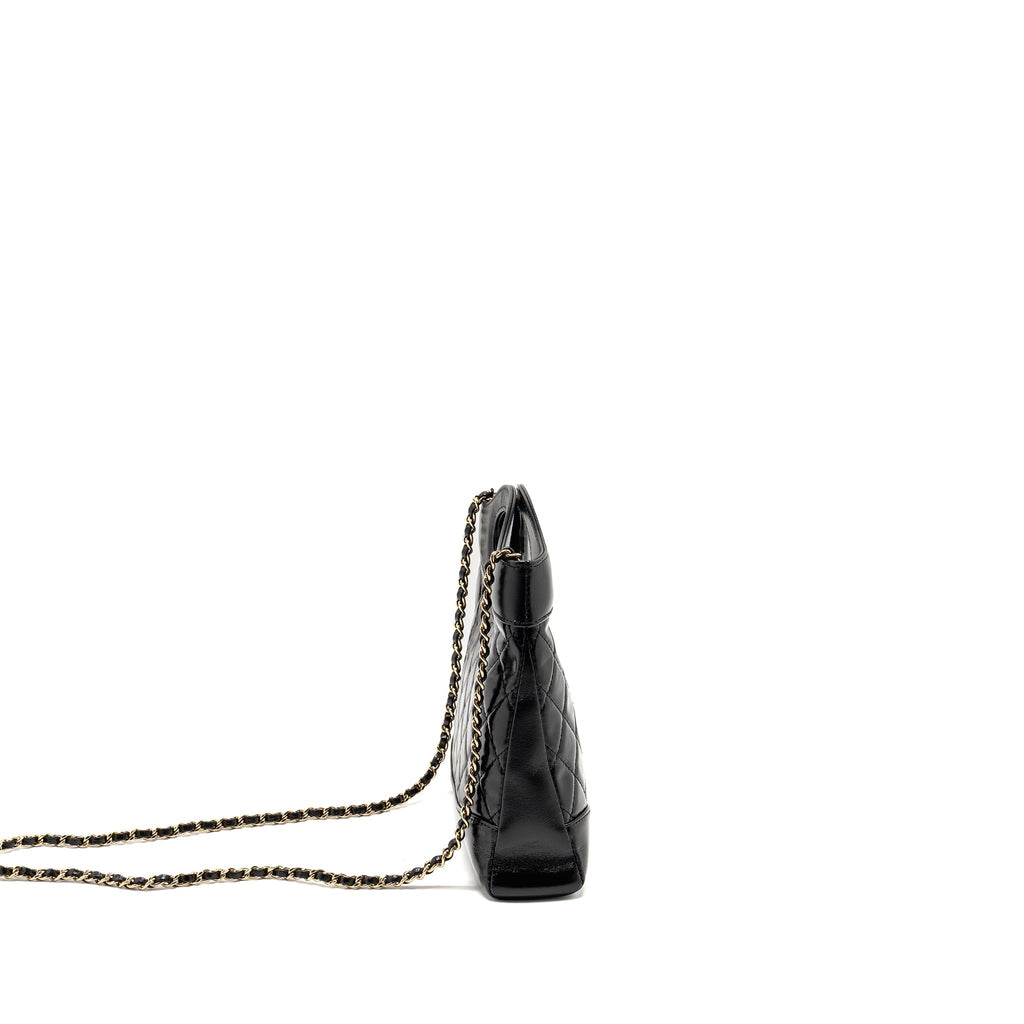 CHANEL MINI 31 BAG SHINY CALFSKIN BLACK LGHW (MICROCHIP)