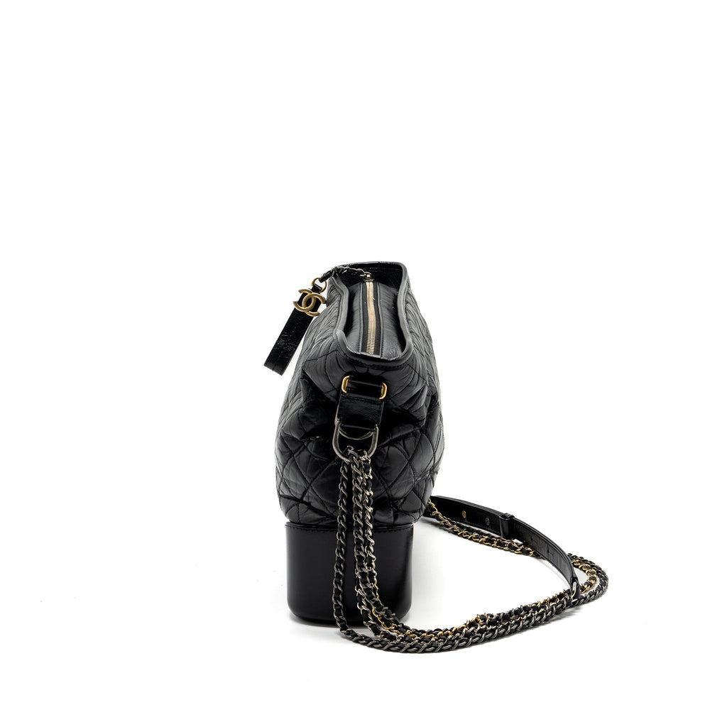CHANEL MAXI GABRIELLE HOBO BAG CALFSKIN BLACK MULTICOLOUR HARDWARE