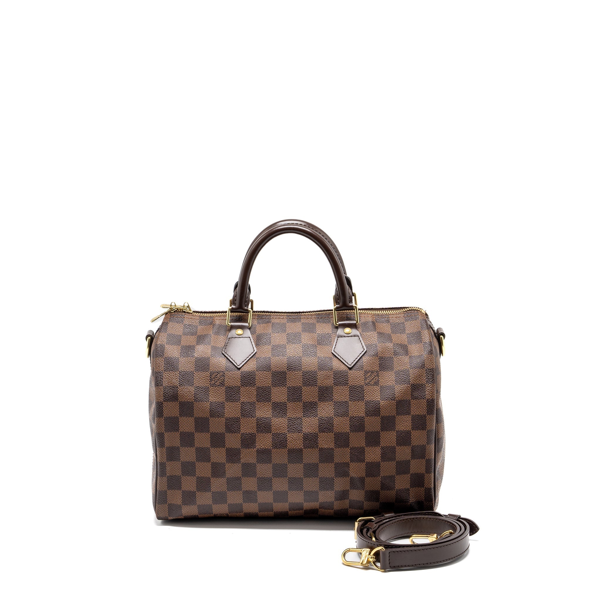 LOUIS VUITTON SPEEDY BANDOULIERE 30 DAMIER EBENE GHW