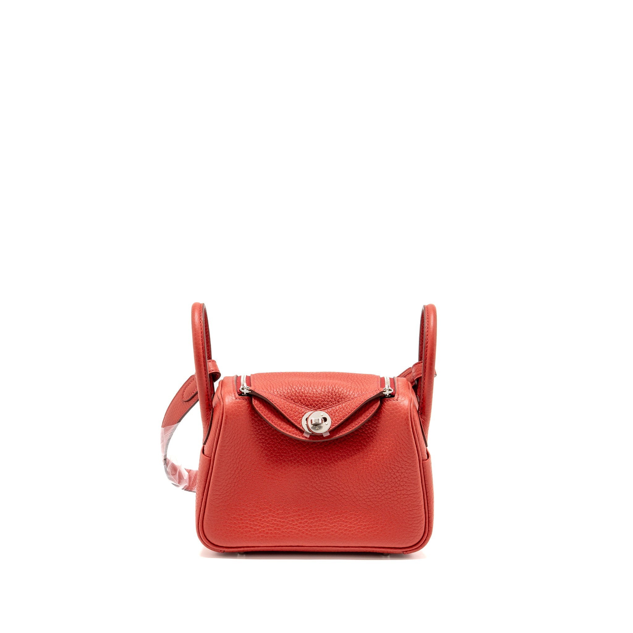 HERMES MINI LINDY CLEMENCE VERMILLON SHW