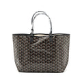 GOYARD SAINT LOUIS PM TOTE BAG GOYARDLINE CANVAS BLACK SHW