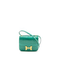 HERMES MINI CONSTANCE SHINY ALLIGATOR MISSISSIPPIENSIS VERT JADE GHW