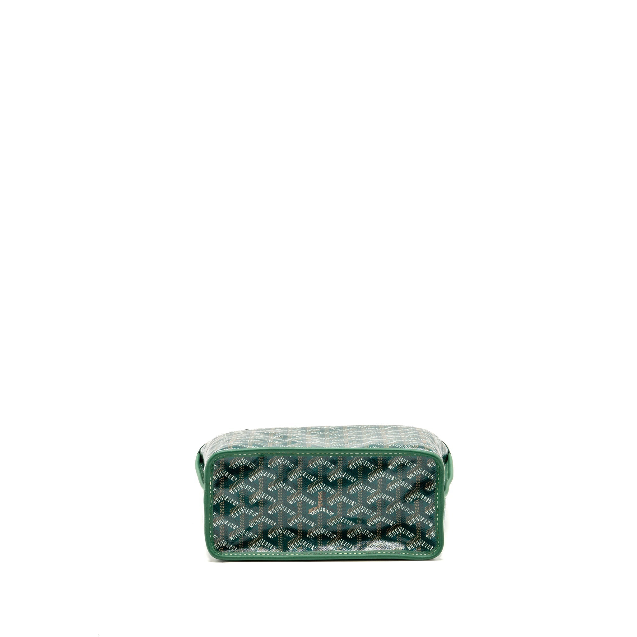 GOYARD MINI ANJOU TOTE GOYARDINE CANVAS/CALFSKIN GREEN SHW