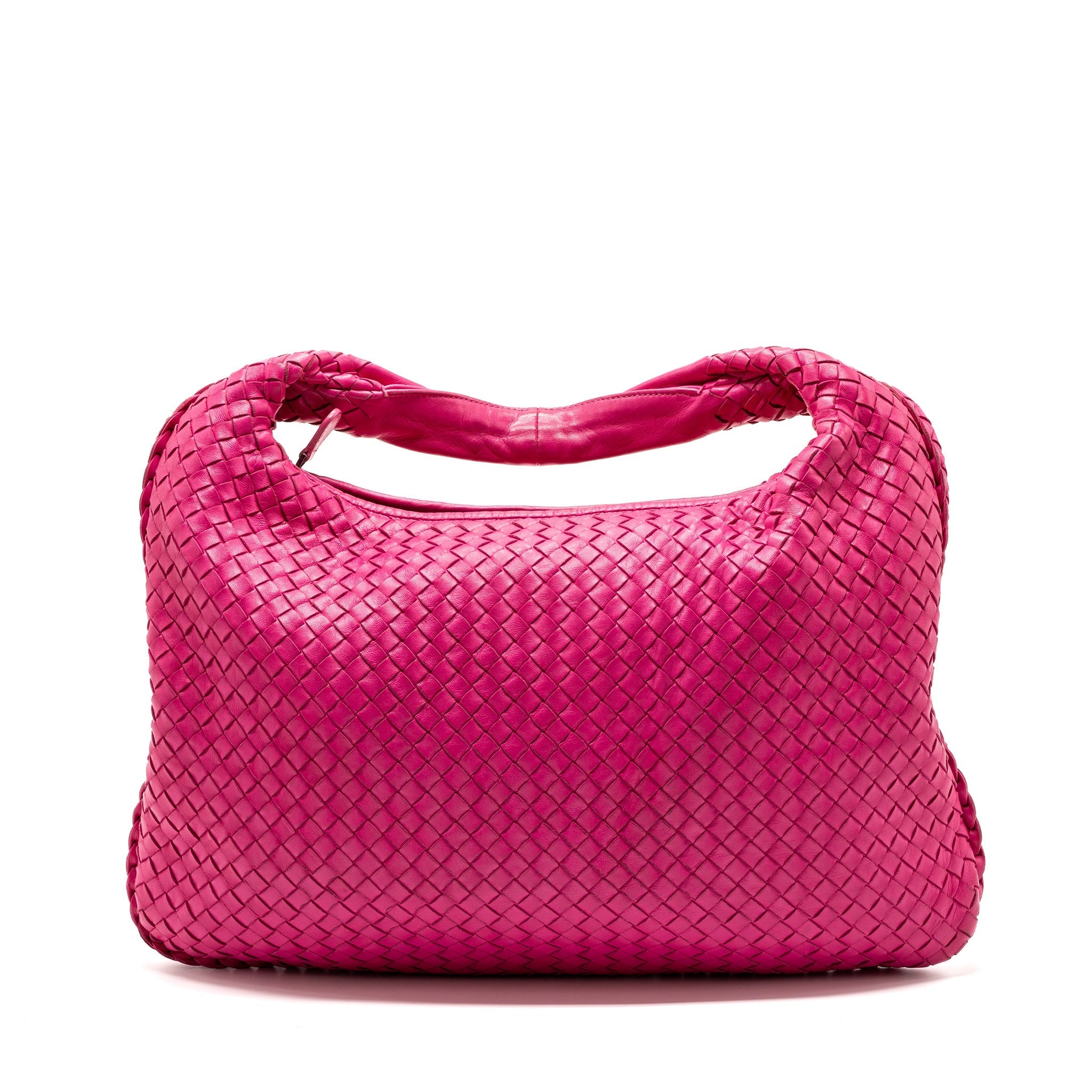 BOTTEGA VENETA INTRECCIATO LARGE SHOULDER BAG NAPPA PINK SHW