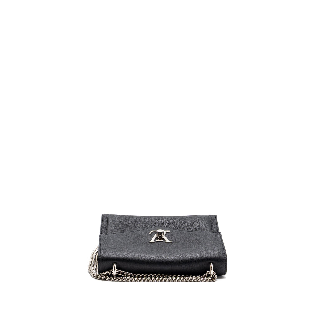 LOUIS VUITTON MYLOCKME SATCHEL CHAIN BAG CALFSKIN BLACK SHW