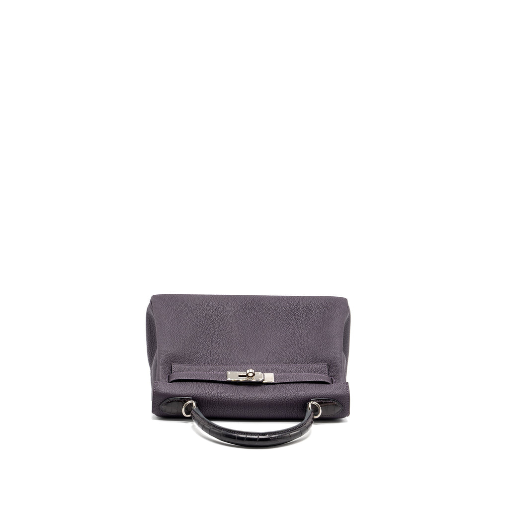 HERMES KELLY 28 ALLIGATOR/TOGO 59 RAISIN SHW