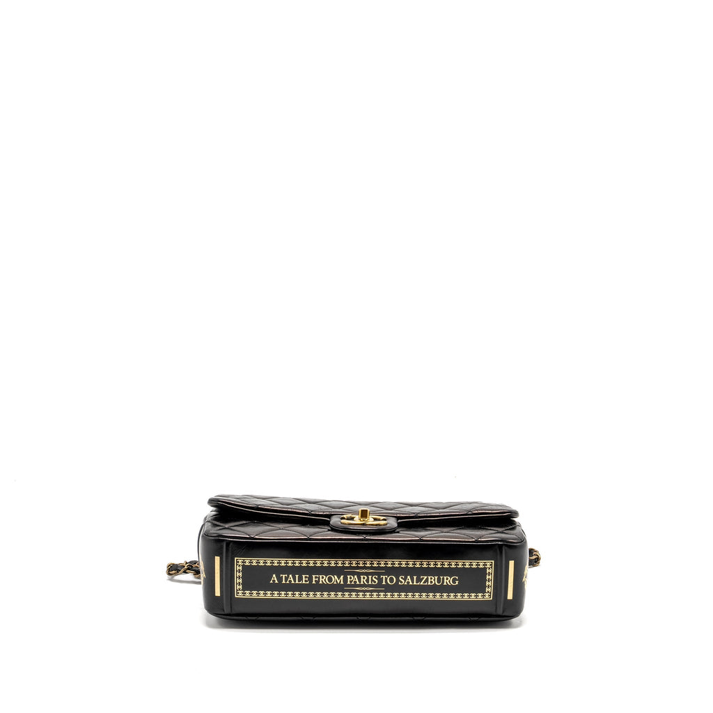 CHANEL LIMITED EDITION QUILTED FLAP BAG SHINY CALFSKIN BLACK GHW