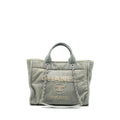 CHANEL DEAUVILLE SHOPPING TOTE BAG DENIM BLUE SHW (MICROCHIP)