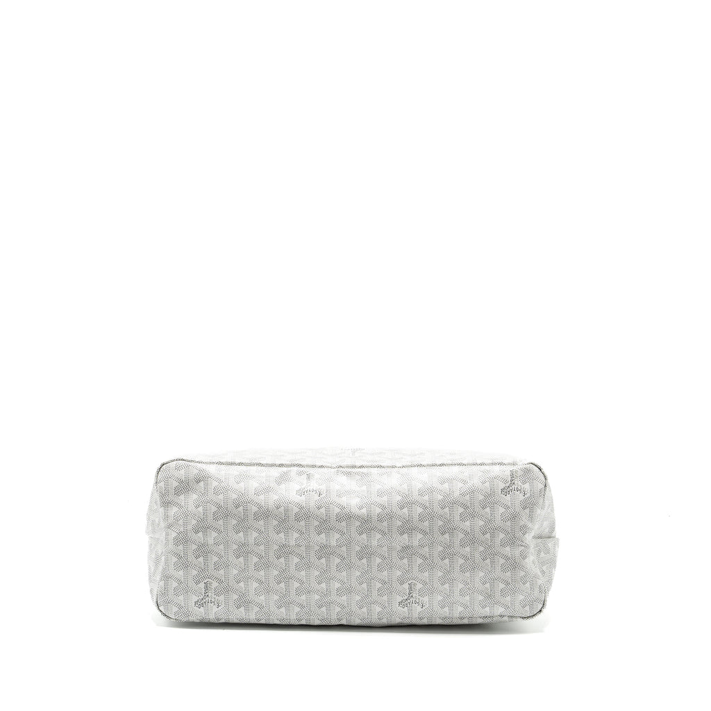 GOYARD BOHEME HOBO BAG GOYARDLINE CANVAS/CALFSKIN WHITE SHW