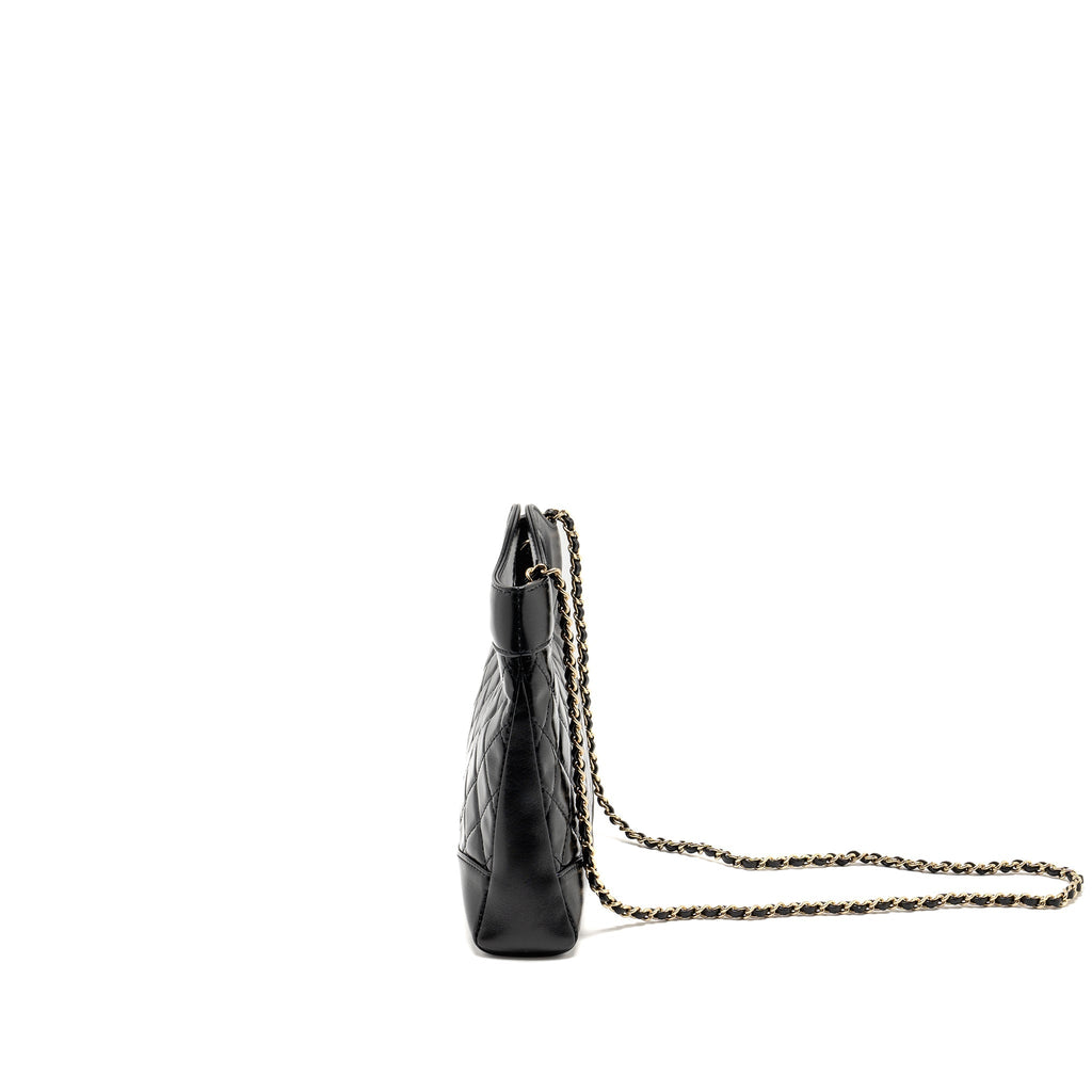 CHANEL MINI 31 BAG SHINY CALFSKIN BLACK LGHW (MICROCHIP)