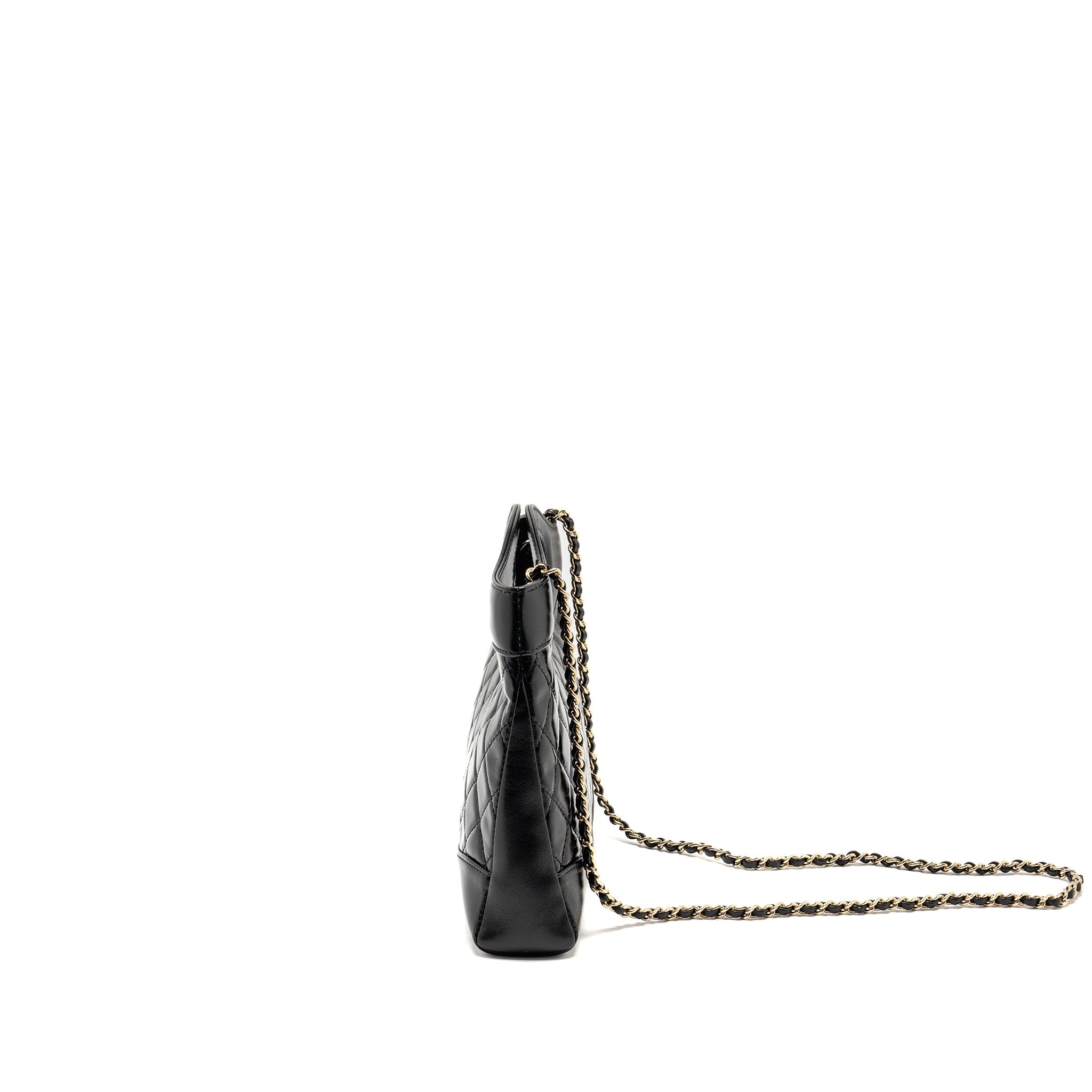 CHANEL MINI 31 BAG SHINY CALFSKIN BLACK LGHW (MICROCHIP)