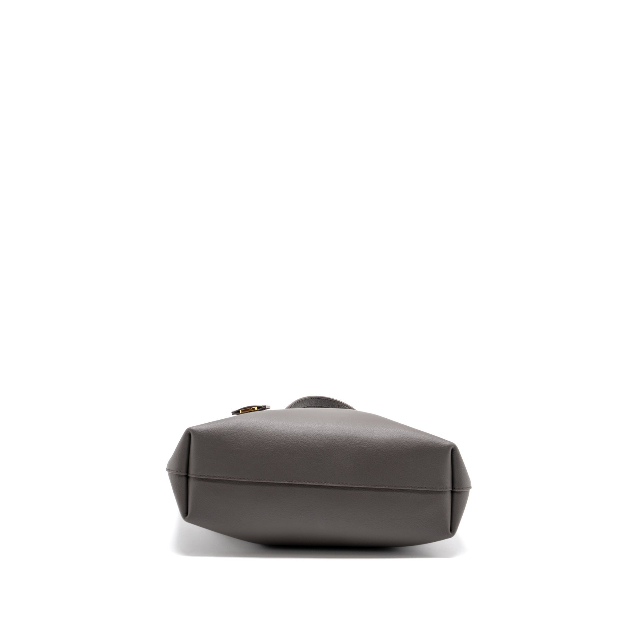 SAINT LAURENT TOY SHOPPING NORTH / SOUTH BAG LEATHER GREY GHW