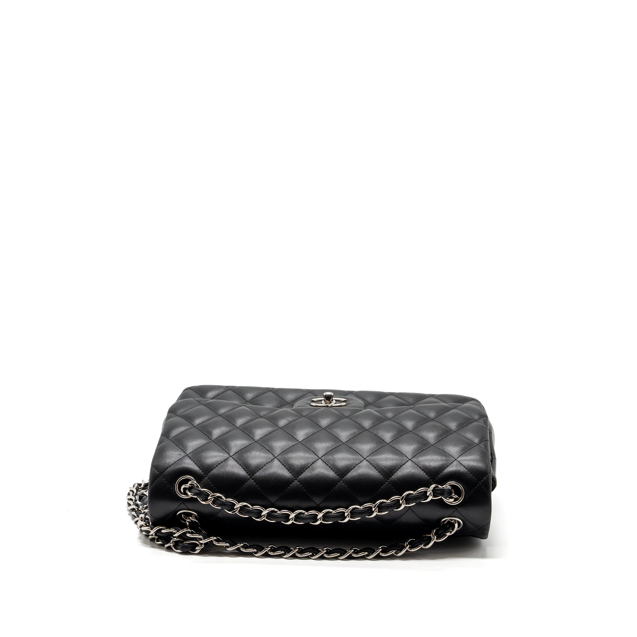 CHANEL JUMBO CLASSIC DOUBLE FLAP LAMBSKIN BLACK SHW