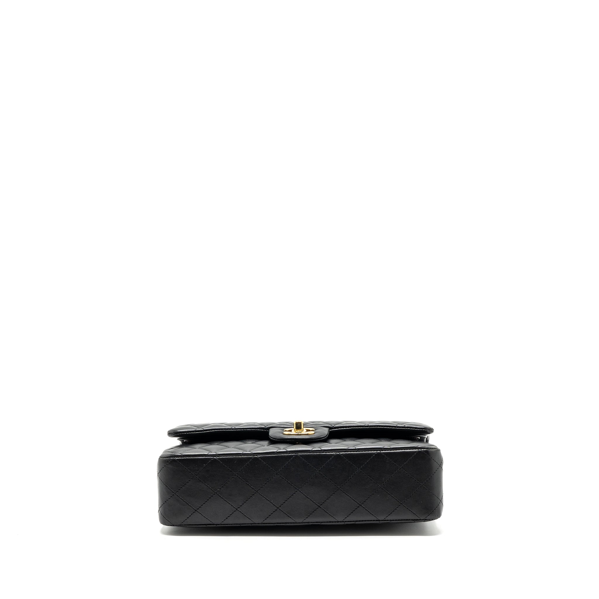CHANEL MEDIUM CLASSIC FLAP BAG LAMBSKIN BLACK GHW