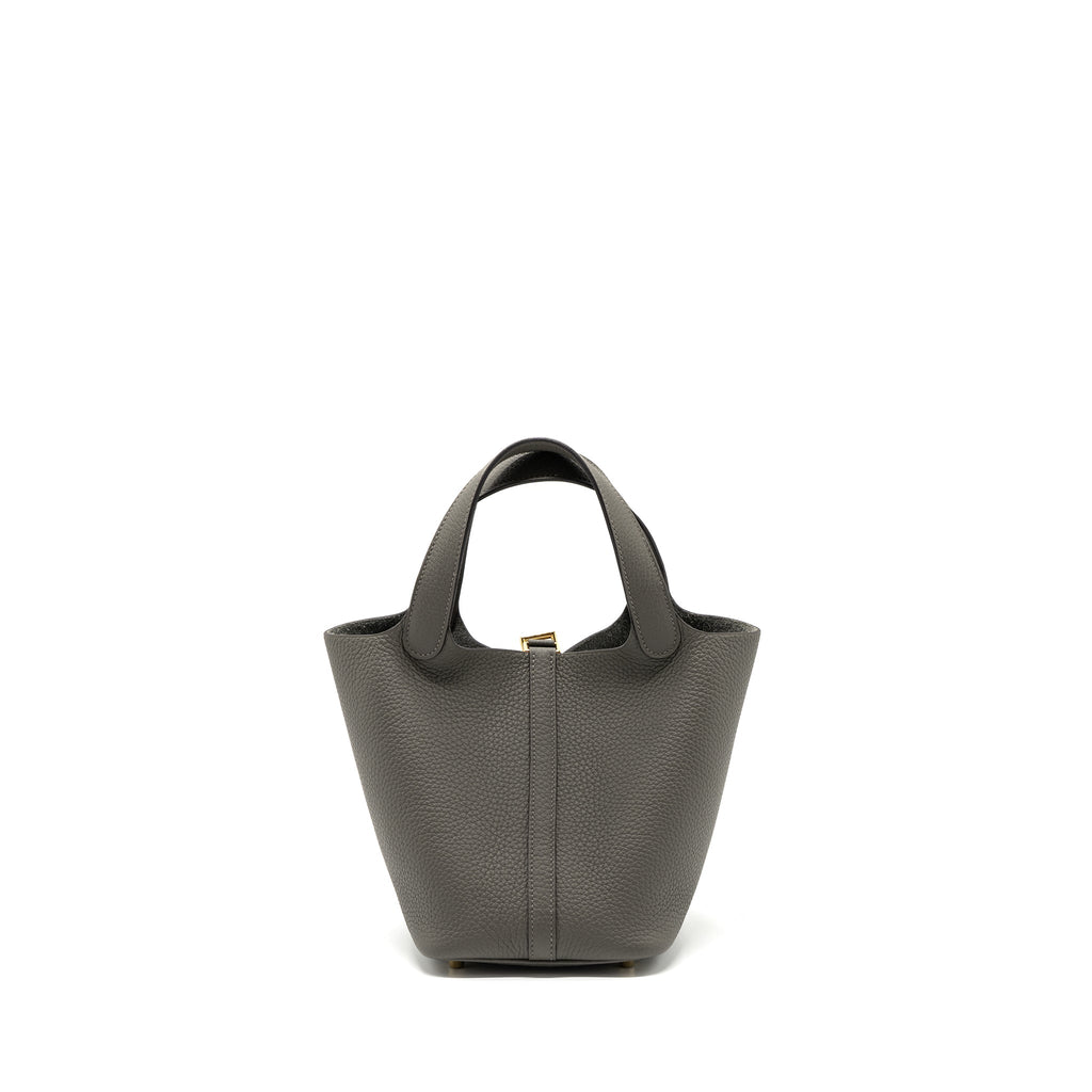 HERMES PICOTIN 18 LOCK BAG GRIS MEYER GHW