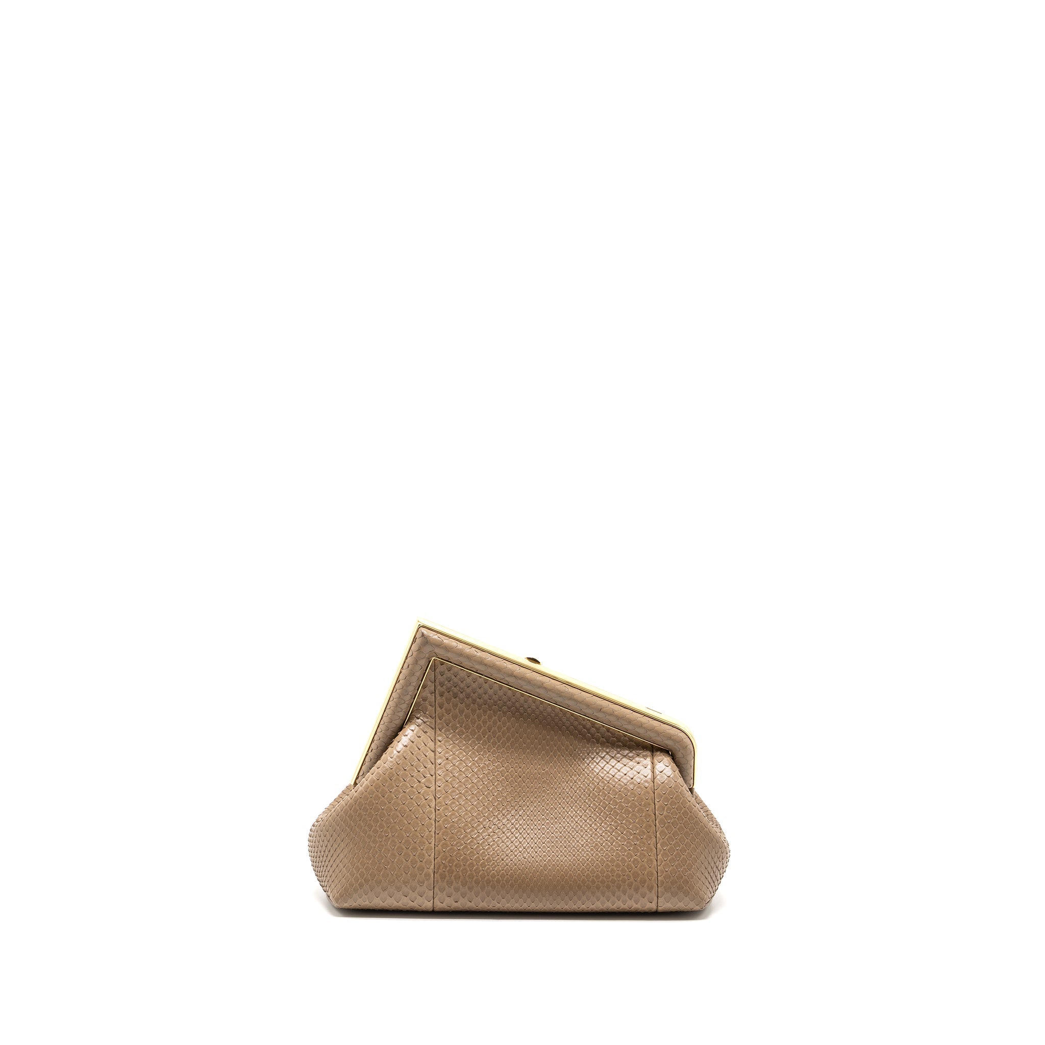 FENDI FIRST SMALL BAG PYTHON BEIGE GHW