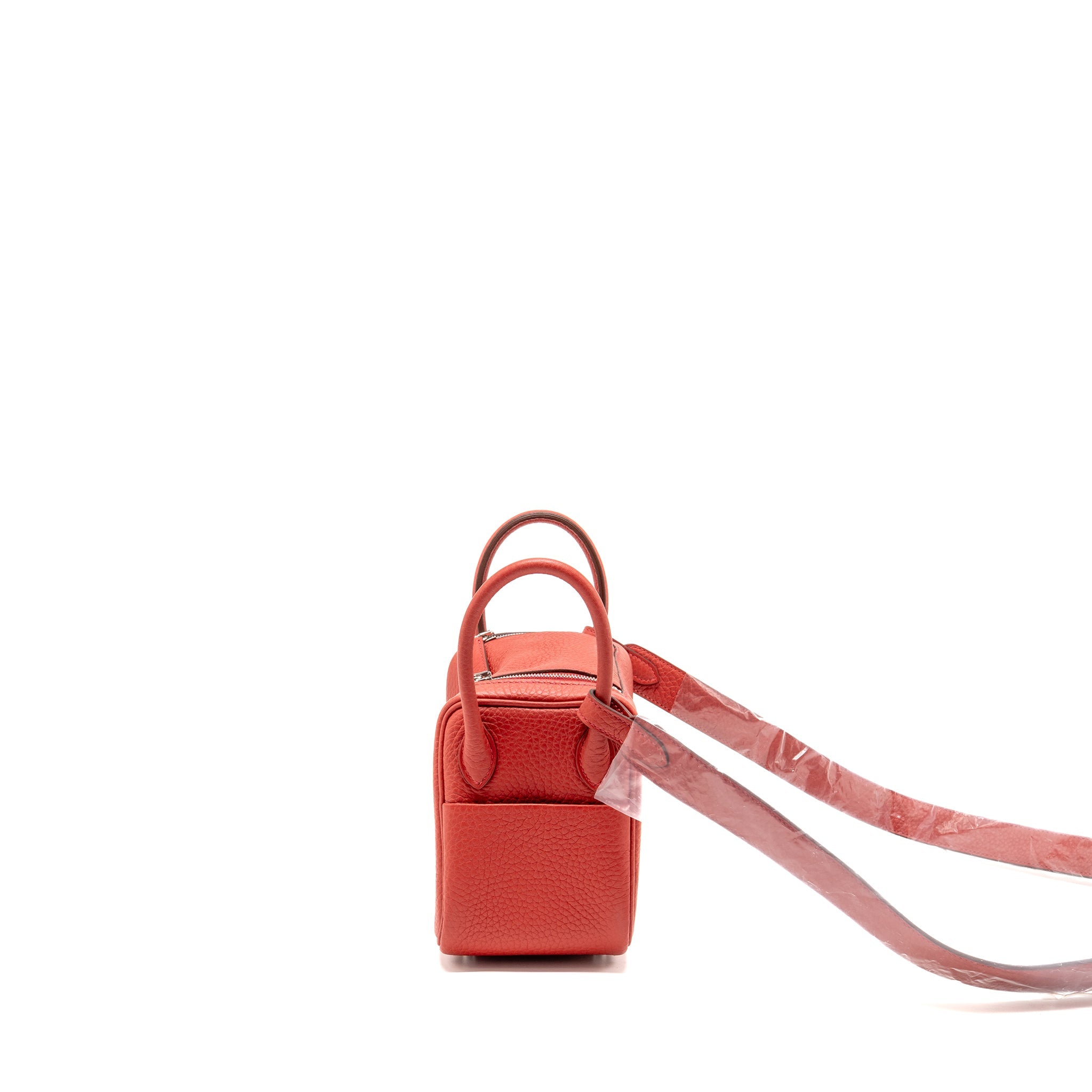 HERMES MINI LINDY CLEMENCE VERMILLON SHW