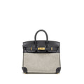 HERMES BIRKIN 25 TOILE SWIFT/CANVAS ECRU-ARDOISE/ARDOISE GHW