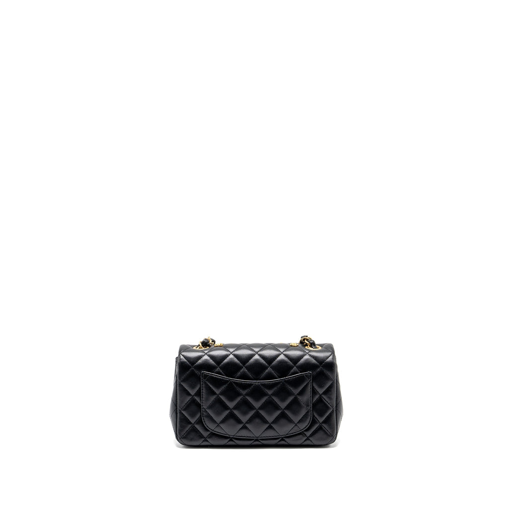 CHANEL EGYPTIAN AMULET MINI RECTANGULAR FLAP BAG LAMBSKIN BLACK GHW