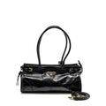 PRADA BONNIE MEDIUM LEATHER HANDBAG CALFSKIN BLACK GHW