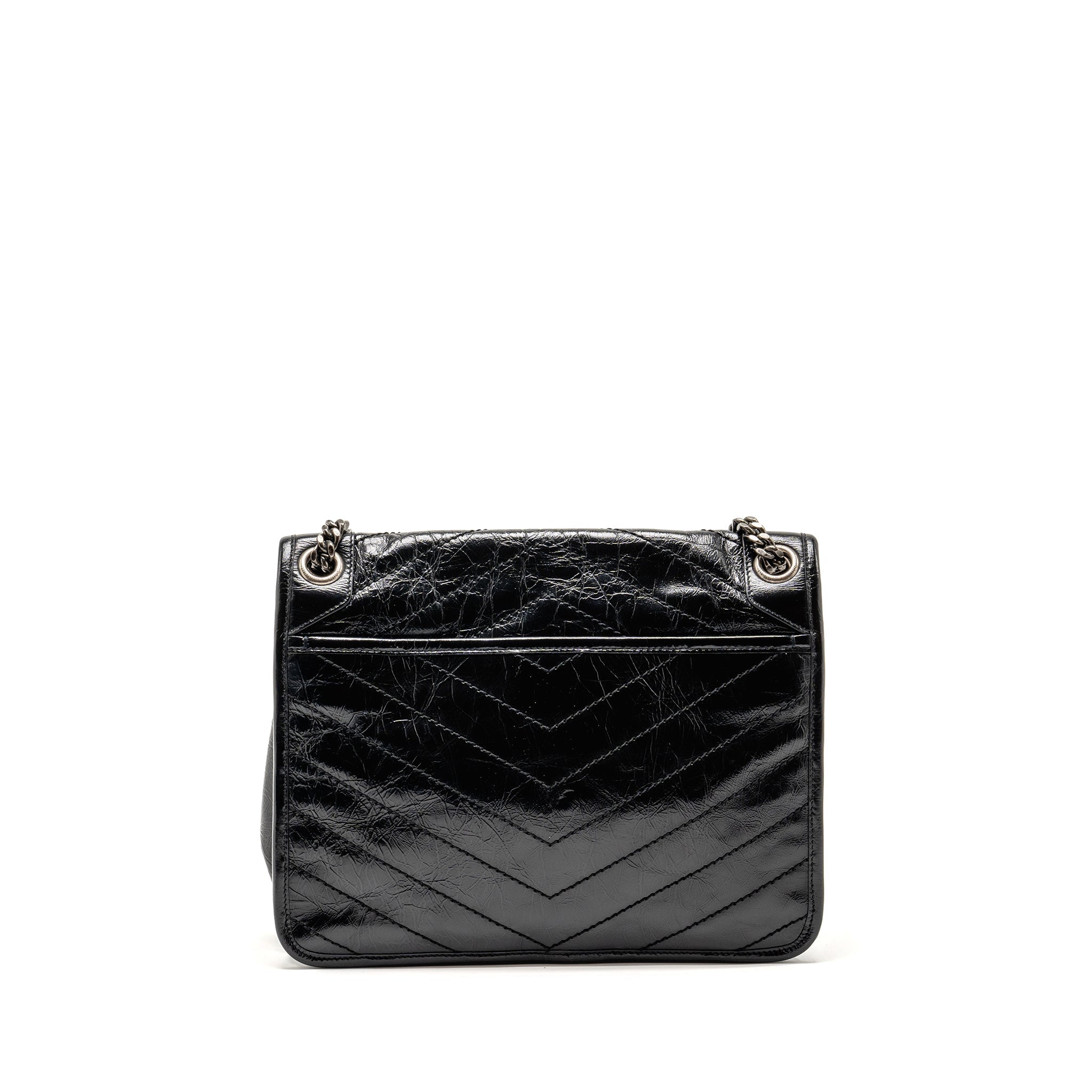 SAINT LAURENT/YSL MEDIUM NIKI BAG VINTAGE CALFSKIN BLACK SHW