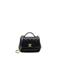 CHANEL SMALL BUSINESS AFFINITY CAVIAR BLACK LGHW (MICROCHIP)