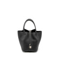 HERMES PICOTIN 18 TOUCH LOCK BAG CLEMENCE/ALLIGATOR MISSISSIPPIENSIS BLACK SHW