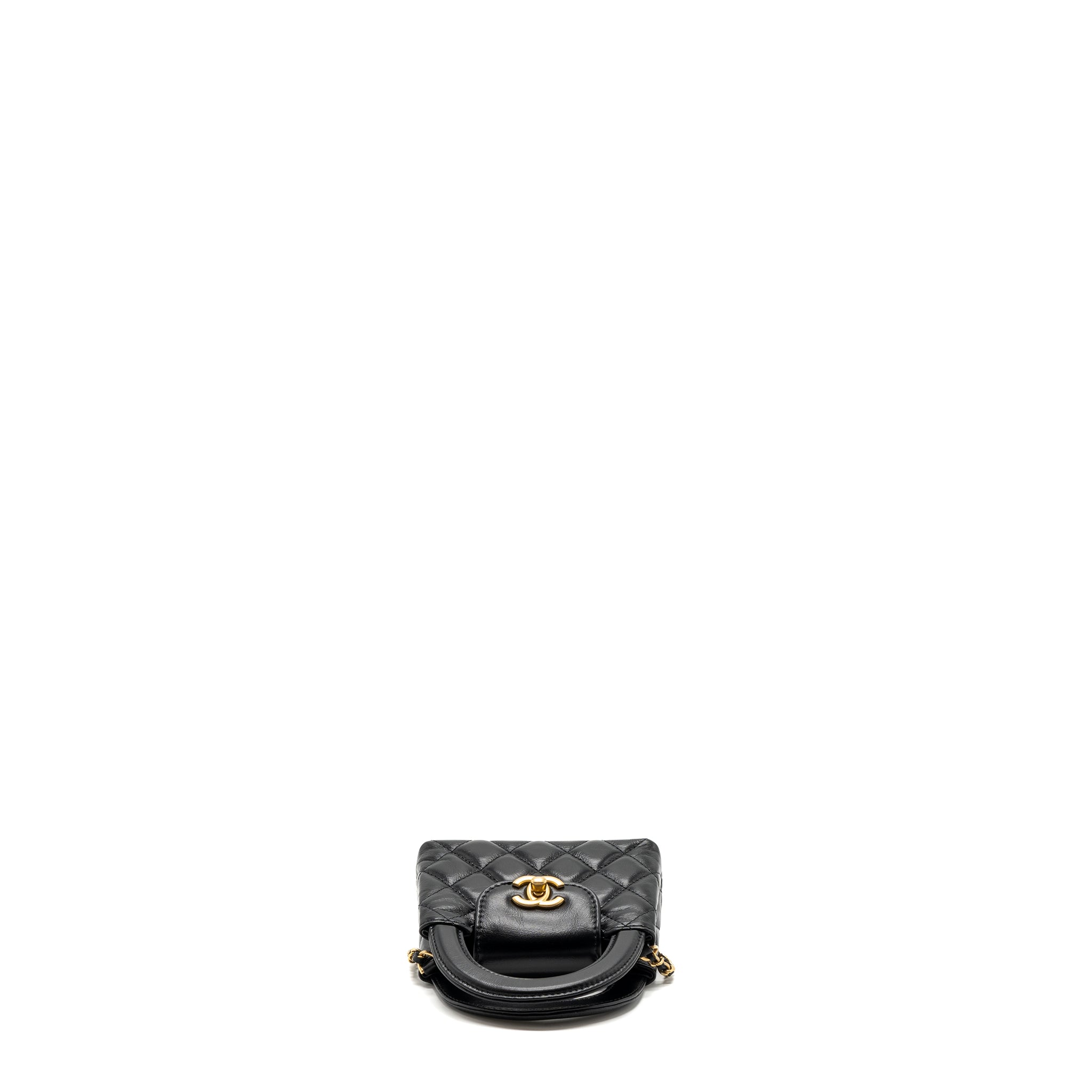 CHANEL 23K NANO SHOPPING TOTE CALFSKIN BLACK GHW(MICROCHIP)