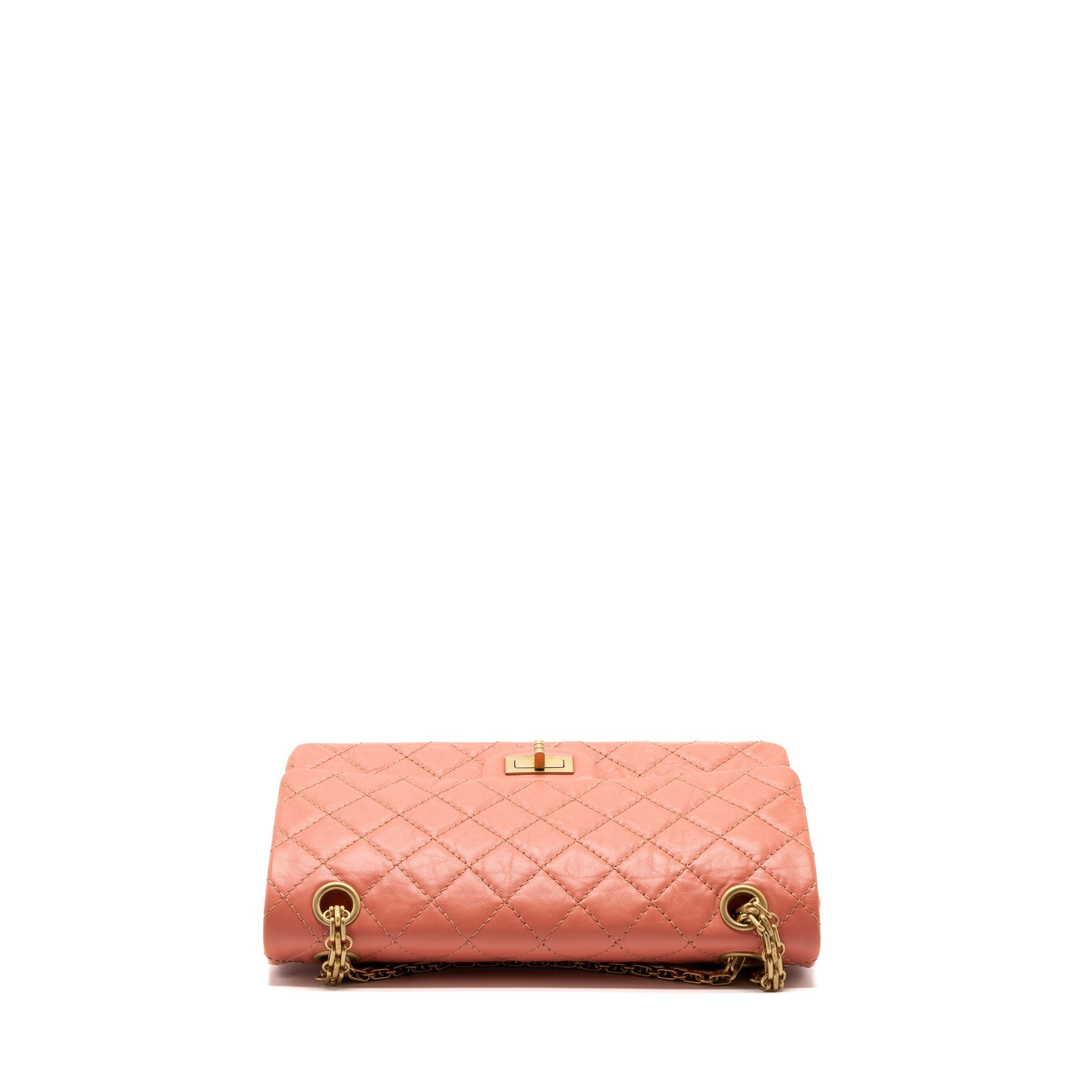 CHANEL SMALL 2.55 REISSUE FLAP BAG AGED CALFSKIN LIGHT PINK GHW