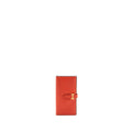 HERMES BEARN LONG WALLET EPSOM CAPUCINE/ ROUGE H GHW